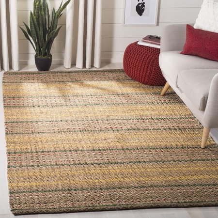 SAFAVIEH Natural Fiber Rustic Rectangle Hand Woven RugsNatural & Gold 5 x 8 ft. NF202B-5